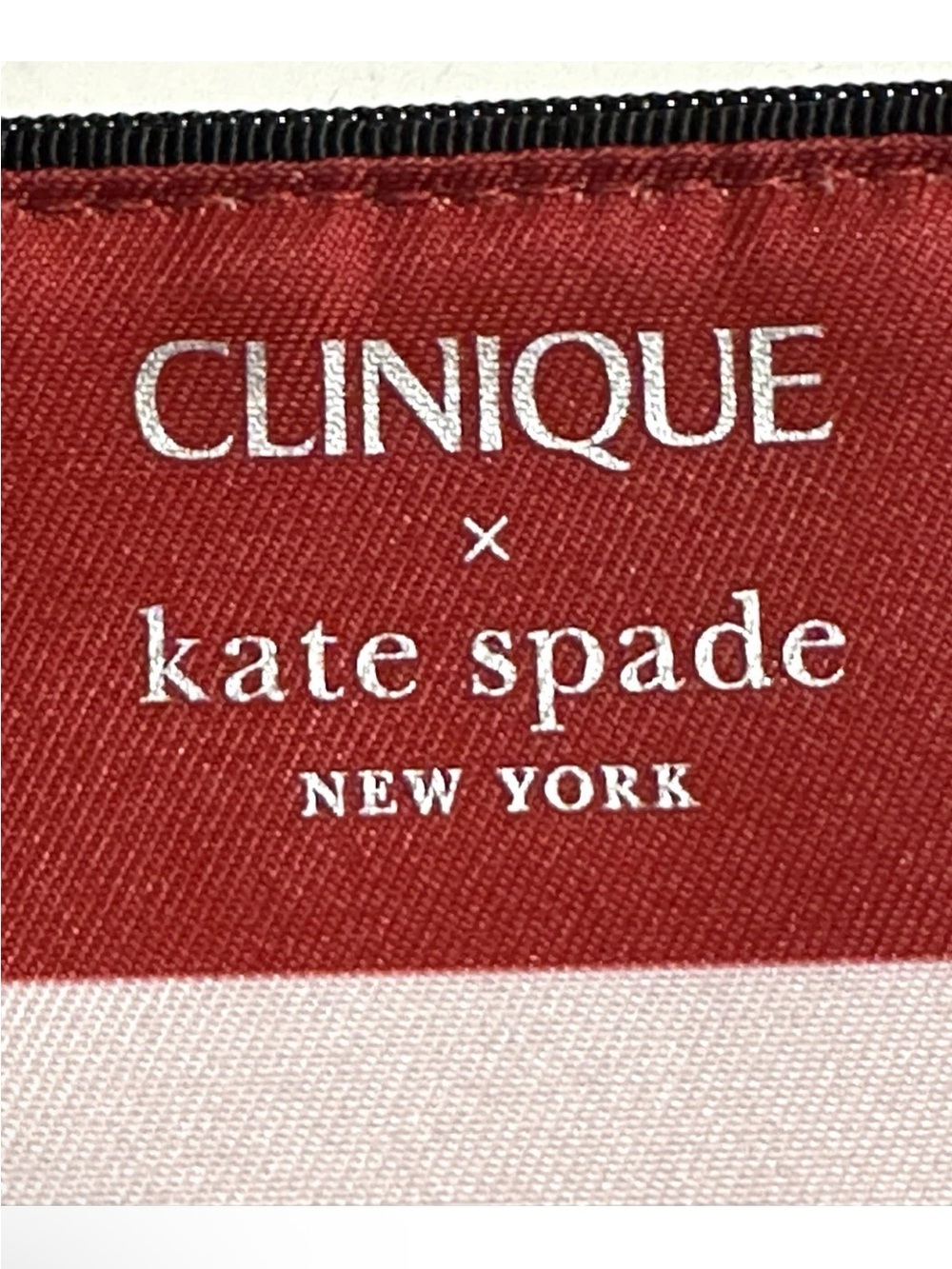 NEW, Clinique x Kate Spade Makeup Bag Hello Gorgeous Red White Pink Gift, Travel - Picture 3 of 7